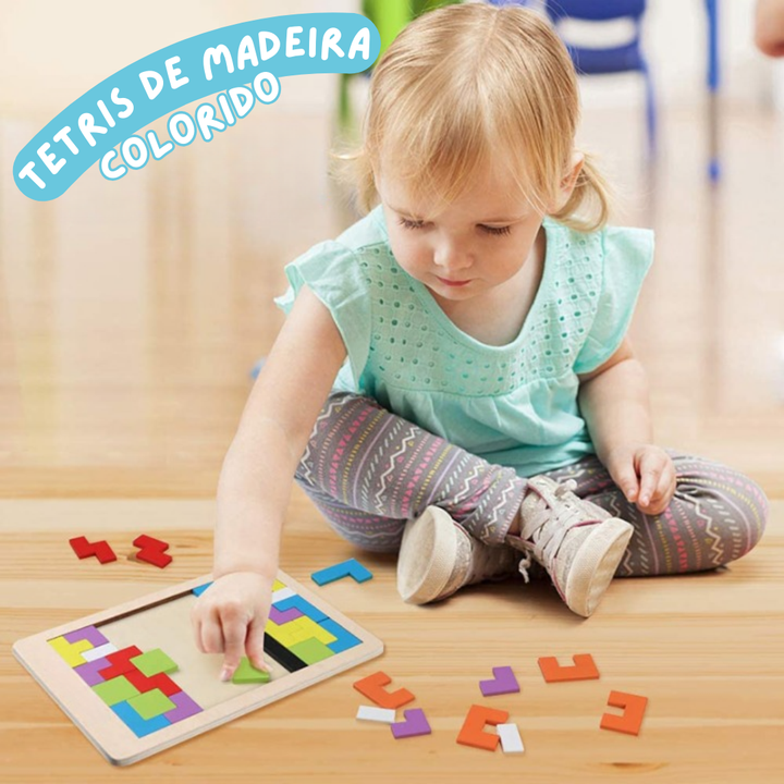 Tetris de Madeira Colorido