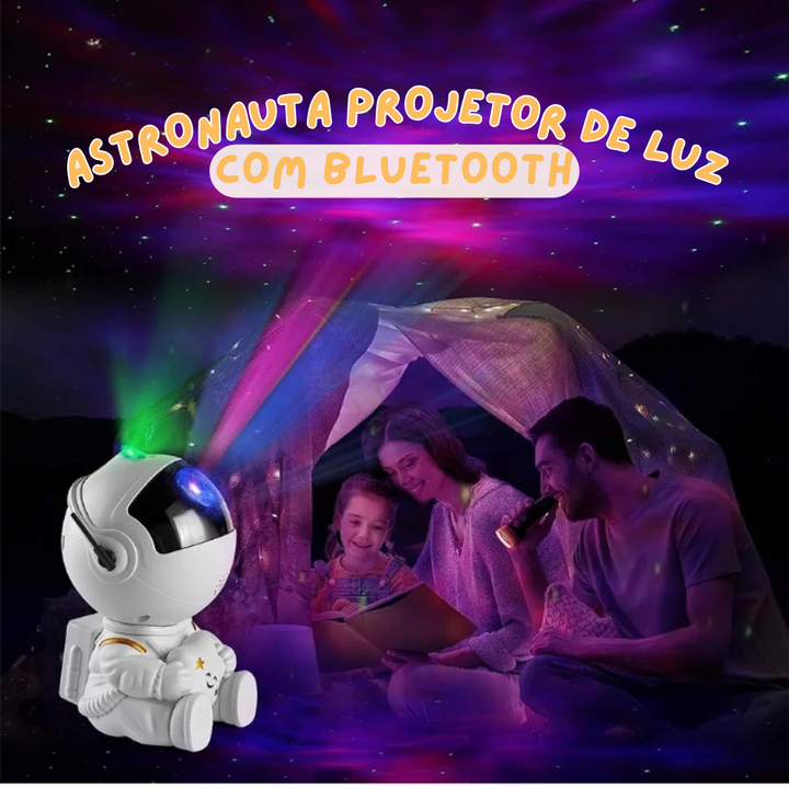 Astronauta Projetor de Luz com Bluetooth