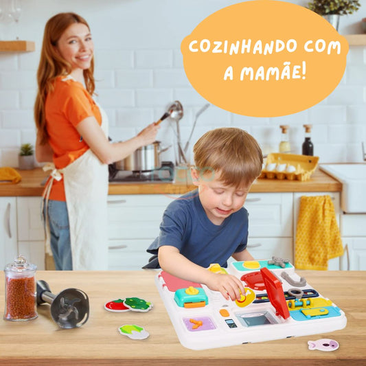 Little Kitchen - Prancheta de Treinamento de Habilidades Finas Montessori Inspired