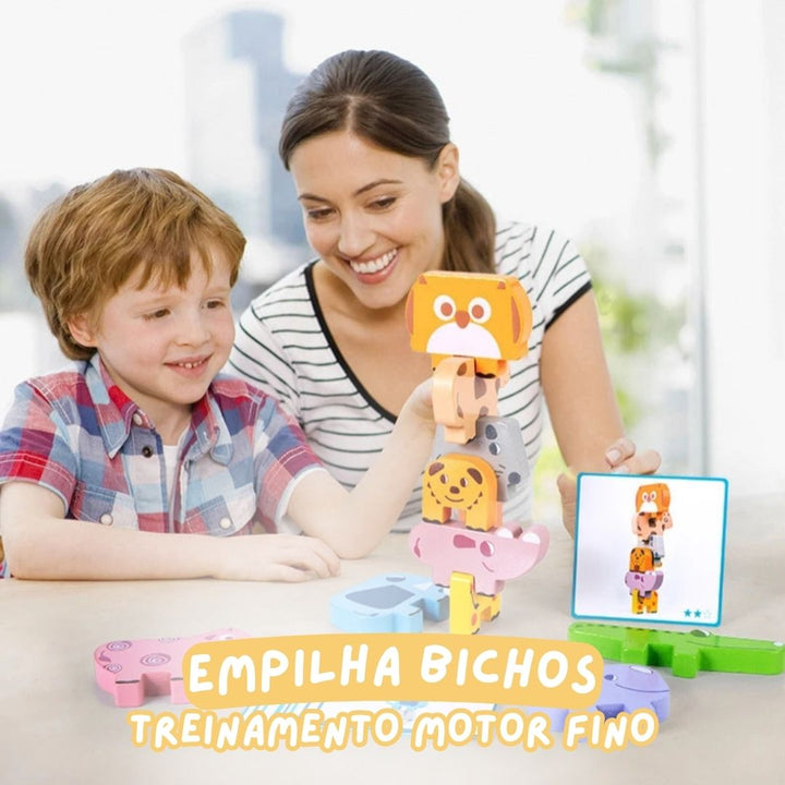 Empilha Bichos - Treinamento Motor Fino
