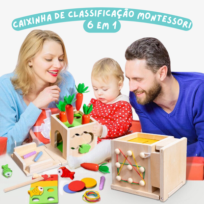 Caixinha de Classificação Montessori 6 em 1