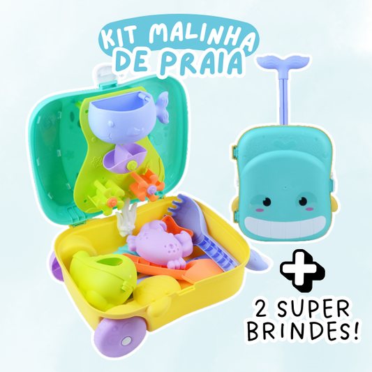 Kit Malinha de Praia + 2 Brindes (Chapéu e Óculos)