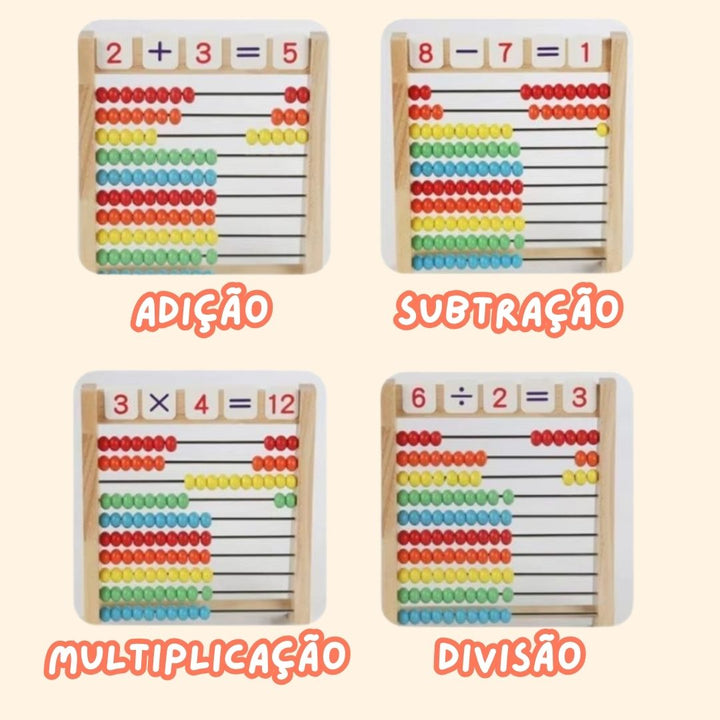 Ábaco Matemático de Madeira
