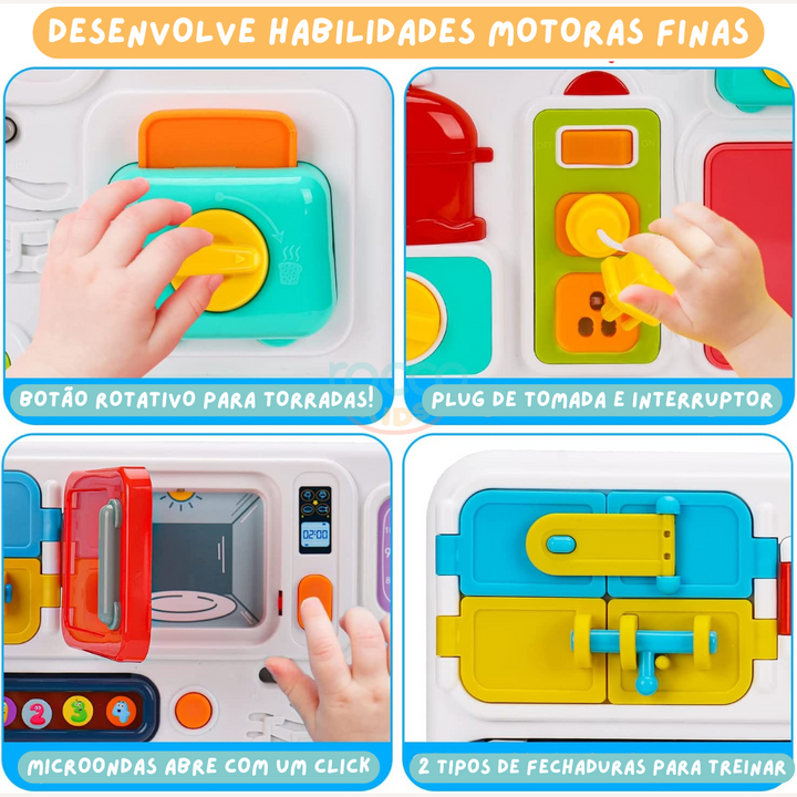 Little Kitchen - Prancheta de Treinamento de Habilidades Finas Montessori Inspired