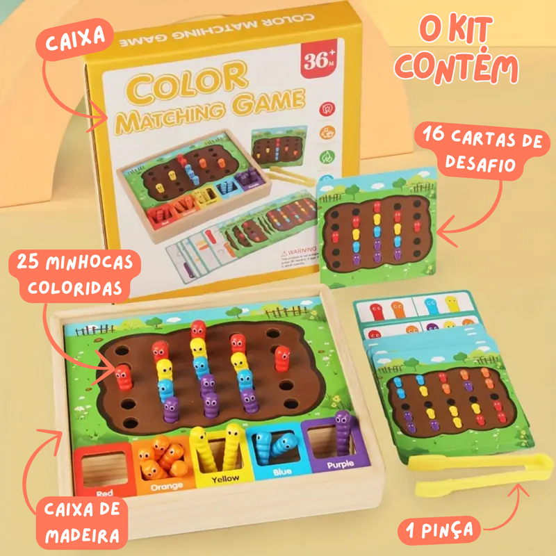 Caça às Cores: Jogo de Classificação das Minhoquinhas