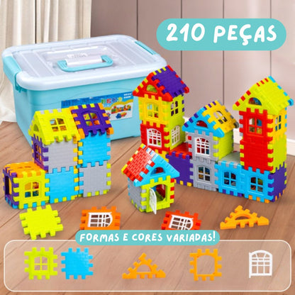 Kit Encaixe e Construa: 210pcs + MALETA de BRINDE