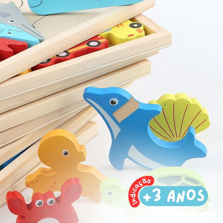 Quebra Cabeça Montessori 3D