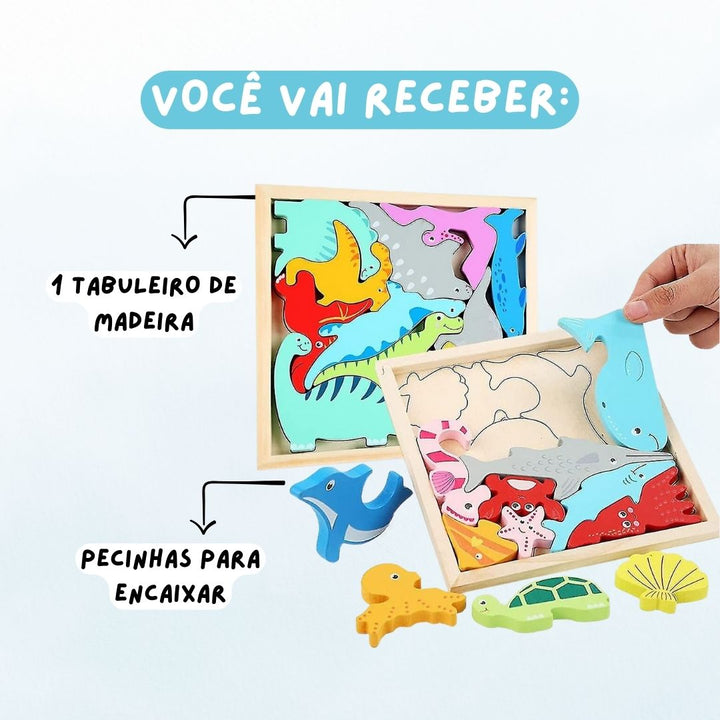 Quebra Cabeça Montessori 3D