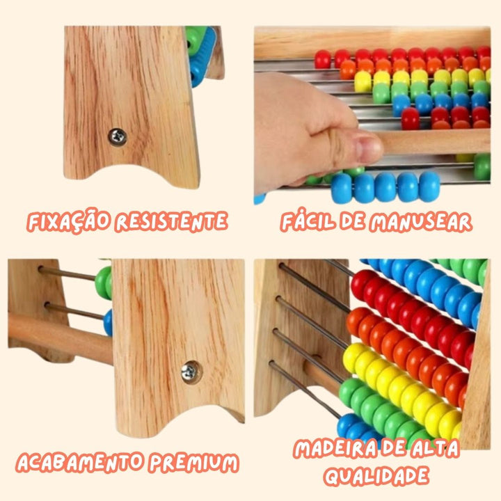 Ábaco Matemático de Madeira