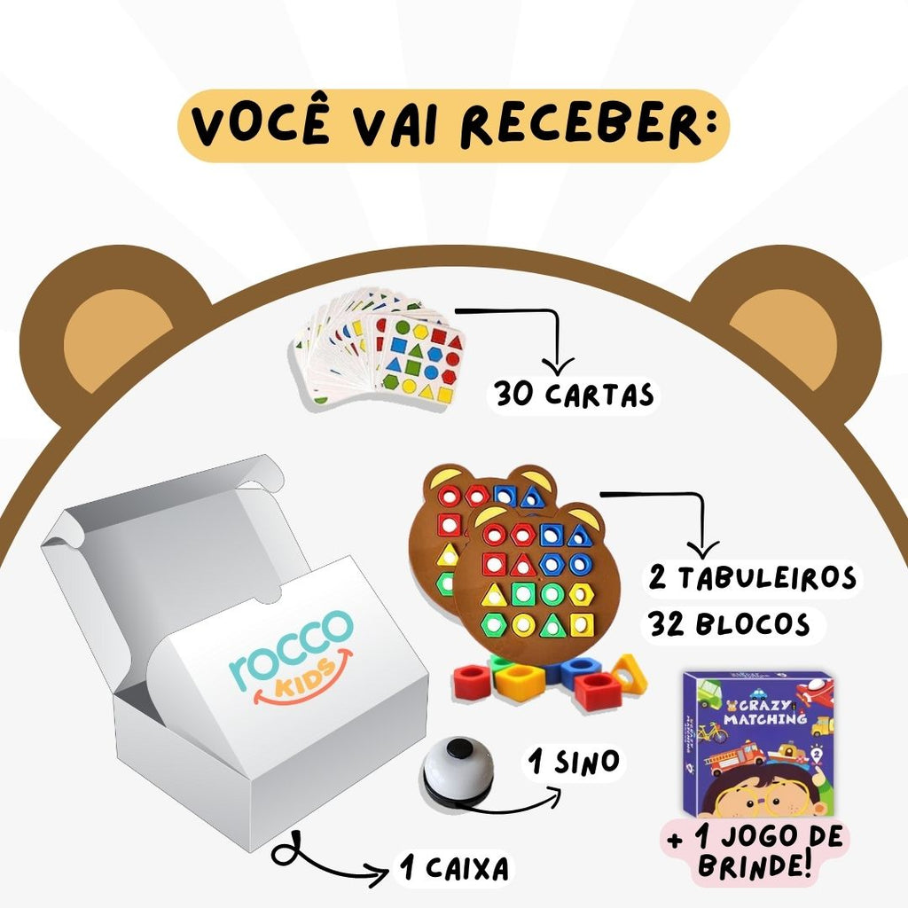 Jogo Padrões e Formas com BRINDE EXCLUSIVO