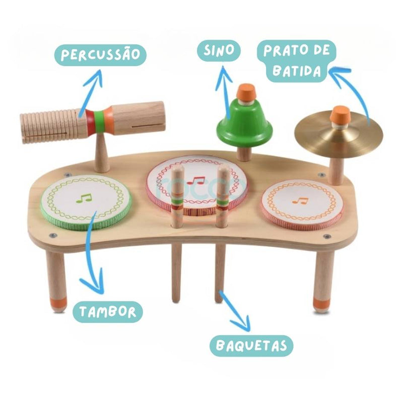 Bateria Montessori Inspired de Madeira