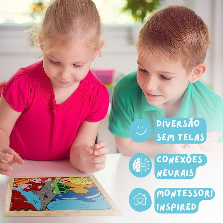 Quebra Cabeça Montessori 3D