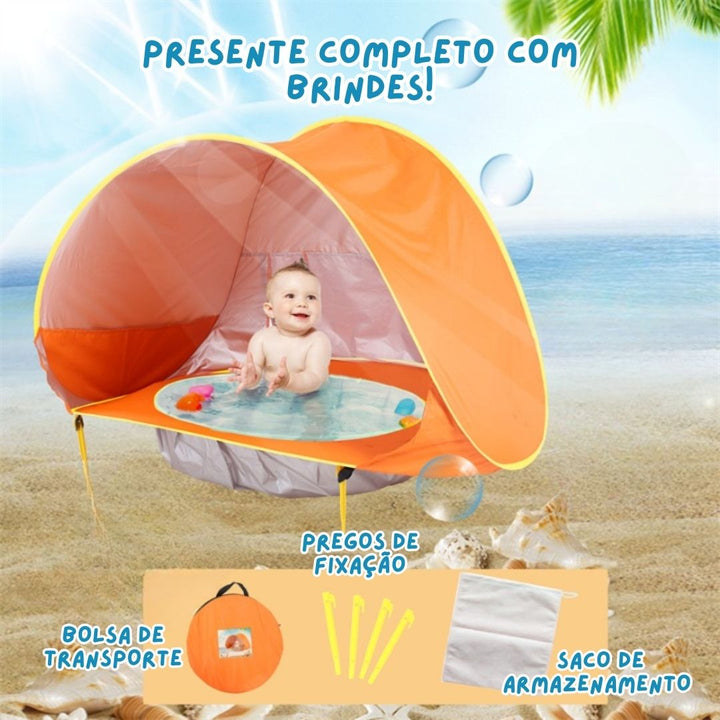 Tenda de praia impermeável para bebês