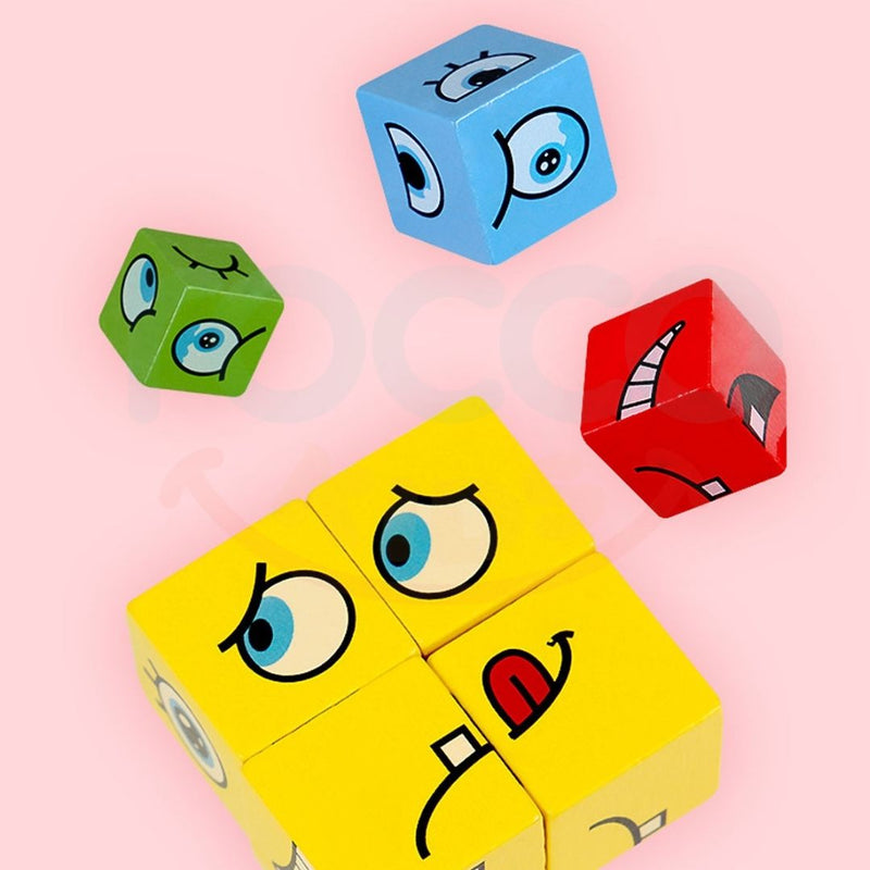 Cubo face: jogo de expressões faciais