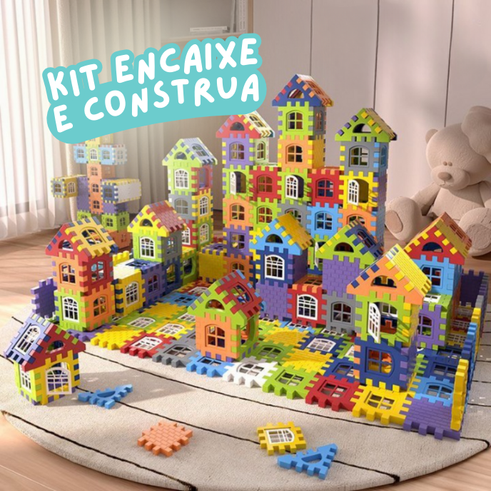 Kit Encaixe e Construa: 210pcs + MALETA de BRINDE