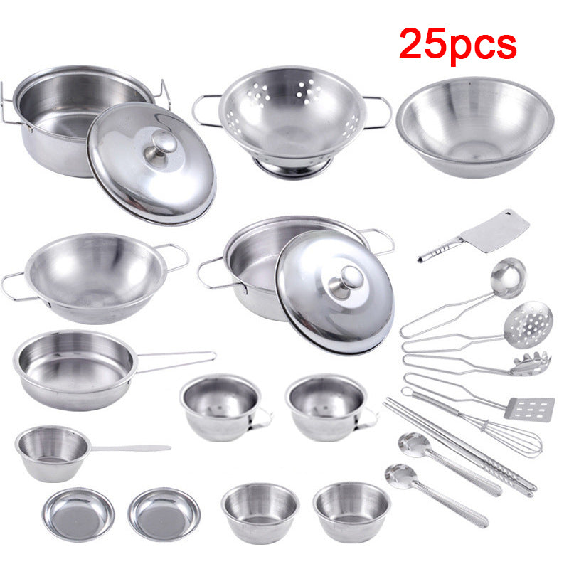 Kit cozinha infantil inox - 25 peças