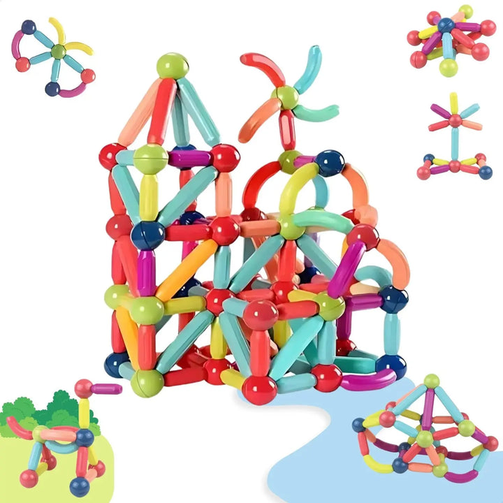 Blocos Coloridos Montáveis Magnéticos - MagBlocks