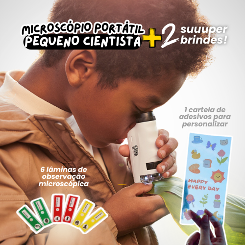 Microscópio Portátil Pequeno Cientista