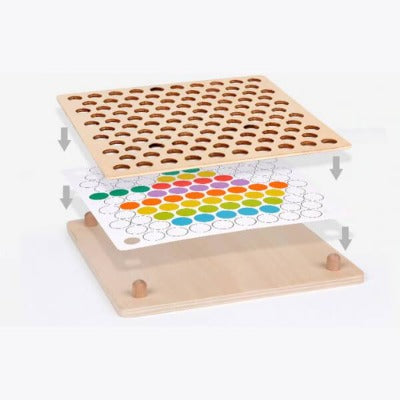 padrões e cores: movimento de pinça