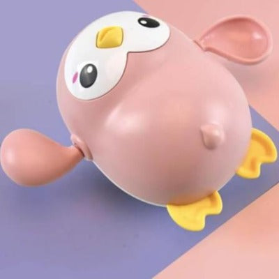 aquatoy rotativo: brinquedo de banho para bebês pinguim