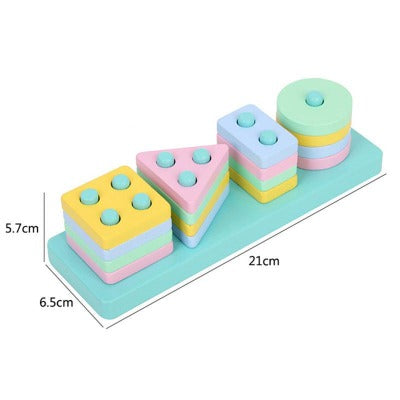 Brinquedo de Encaixe Montessori de Madeira