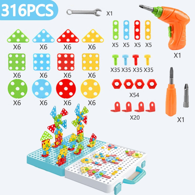 Kit de Montagem 3D com furadeira - Rocco 3D Puzzle