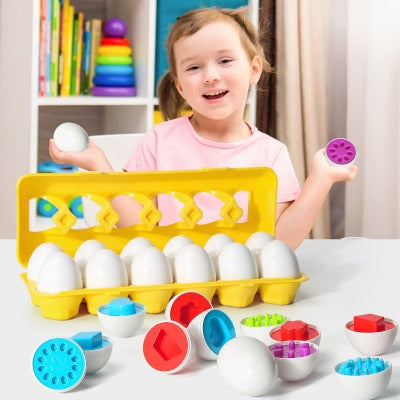 Ovos montessori - brinquedo sensorial 