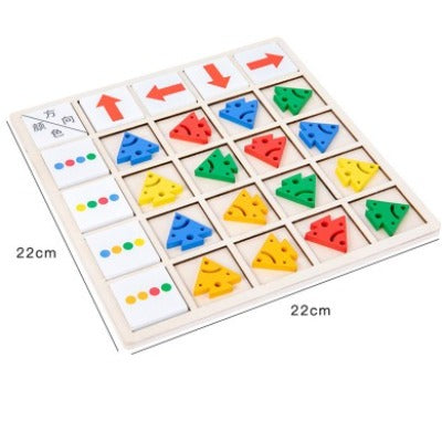 Tabuleiro educacional de direções - brinquedo montessori