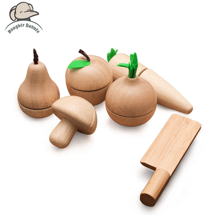 Kit Vegetais Montessori de Madeira - Natural Kitchen