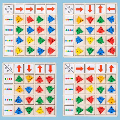Tabuleiro educacional de direções - brinquedo montessori