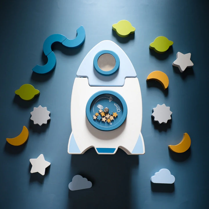 Foguete Sensorial Montessori de Madeira